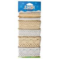 Junior Kreatív Junior csipkeszegély 50 cm hosszú, 6 féle minta/bliszter