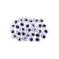 Junior Kreatív Junior ovális mozgószem, szempillával, 12x16 mm, 30 db/csomag