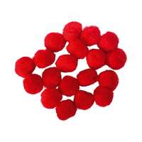 Junior Kreatív Junior pompom, piros, 20mm, 20 db/csomag