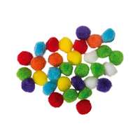 Junior Kreatív Junior pompom, vegyes, 15mm, 30 db/csomag