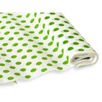 Jolly Krepp-papír Jolly 50x200 cm 28g/m2 fehér zöld pöttyökkel