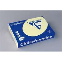 Clairefontaine Másolópapír színes Clairefontaine Trophée A/4 160g pasztell kanárisárga 250 ív/csomag (2636)