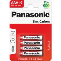 Panasonic Mikro elem Panasonic Red Zinc AAA 1.5V cink-mangán 4 db-os