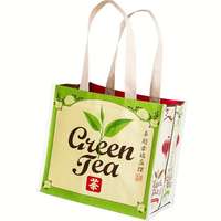 Noname Ökotáska Zöld tea mintás