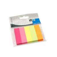 Info Notes Oldaljelölő Info Notes Info Flag papír 15x50 mm 5x100 lapos élénk vegyes színek