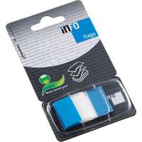 Info Notes Oldaljelölő műanyag Info Notes Info Flag 25x43 mm 50 lapos áttetsző kék