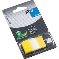 Info Notes Oldaljelölő műanyag Info Notes Info Flag 25x43 mm 50 lapos áttetsző sárga