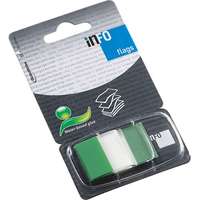 Info Notes Oldaljelölő műanyag Info Notes Info Flag 25x43 mm 50 lapos áttetsző zöld