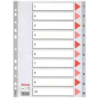 Esselte Regiszter PP Esselte A/4 1-10-ig szürke 100105