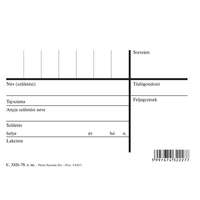 Pátria Nyomtatvány Röntgen tüdőkataszter tasak 160x120 mm