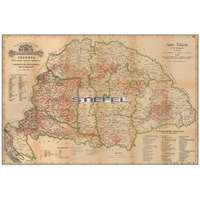 Stiefel Régi Magyarország 1876 borászati térkép könyöklő
