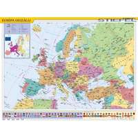 Stiefel Európa országai és az Európai Unió iskolai földrajzi falitérkép (fémléces)