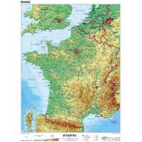 Stiefel Franciaország domborzati térképe (francia)