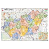Stiefel Magyarország közigazgatása iskolai földrajzi falitérkép eltérő járás színezéssel