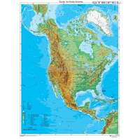 Stiefel Észak-Amerika domborzati térképe (100 x 140 cm)