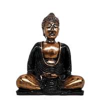 JanZashop Buddha Figura Fekete, Arany - Közepes