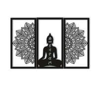 JanZashop Buddha és Mandala Fali Dekoráció 3 db-os