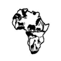 JanZashop Afrika Állatai Fali Dekoráció