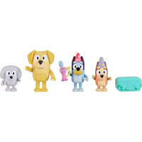 Moose Toys Bluey - Bluey, Bingo, Mázli apukája és Lila figurák csomagozás játékszett