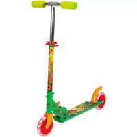 MV Sports Dinós fémvázas összecsukható kétkerekű gyerek roller lábfékkel, LED világítással