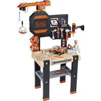 Smoby® Smoby Black & Decker Bricolo Builder játék szerelőasztal daruval, fúrógéppel és 94db kiegészítővel