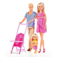 Simba Toys Steffi Love - Terhes Steffi és Kevin babák kislányukkal (csomagolássérült)