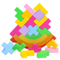JM Fából Készült Tetris Egyensúlyozó Játék