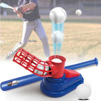 JM Gyerekek Baseball Játék Szett Bat & Balls Automata Indító Gyerekeknek Szórakozás Beltéri Baseball Gyakorló Eszköz+két Ütő