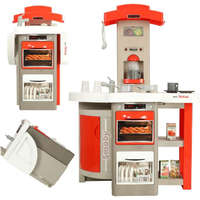 JM Gyermek Konyhai Csaptelep Elektromos Égők Hangok Összecsukható Bőrönd Kerekeken