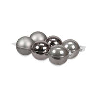 Decoration & Design Kft Gömb Üveg 8Cm Grafit Szürke Fényes-Matt 6Db-Os