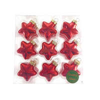 Decoration & Design Kft Csillag Üveg 4Cm Piros Fényes S/36