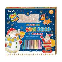 Amos Amos Karácsonyi üvegmatrica dekor szett, 10 szín és 12 sablon