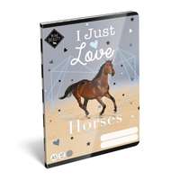 Lizzy Card Füzet tűzött A5, 40 lapos, kockás - Love Horses