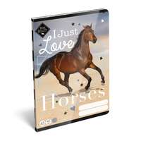 Lizzy Card Füzet tűzött A5, 40 lapos, vonalas - Love Horses