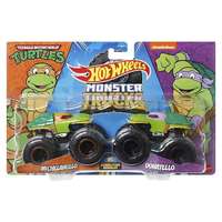 Mattel Hot Wheels Monster Trucks kisautó 1:64 Demolition Doubles duplacsomag - Michelangelo vs. Donatello