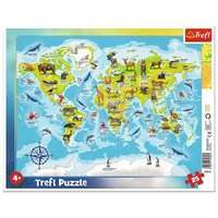 Trefl Trefl puzzle 24 db - Európa térképe állatokkal