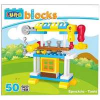Luna Blocks Barkácsasztal építőjáték szett 50 db-os