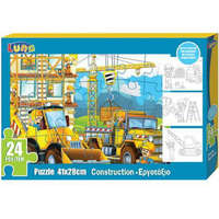 Luna Építkezés puzzle 24 db-os és három színezhető poszter