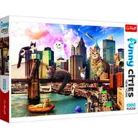 Trefl Crazy City: Macskák New Yorkban 1000 db-os puzzle – Trefl