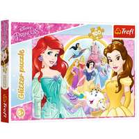 Trefl Disney Hercegnők: Ariel és Belle 100 db-os csillámló puzzle – Trefl