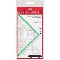 Faber-Castell Faber-Castell: Háromszög alakú derékszög vonalzó eltavolítható fogóval 20 cm-es