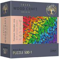 Trefl Wood Craft: Szivárvány pillangók fa puzzle 500+1 db-os – Trefl