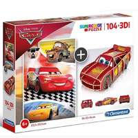 Clementoni Disney: Verdák 104 db-os puzzle + 3D-s Villám McQueen modell – Clementoni