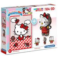 Clementoni Clementoni: Hello Kitty 2 az 1-ben 104 db-os puzzle és modell figura