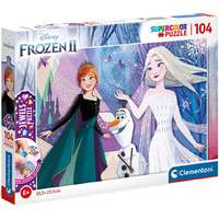 Clementoni Jégvarázs 2 Elza és Anna hercegnők Supercolor ékszer-puzzle 104 db-os – Clementoni