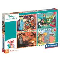 Clementoni Disney klasszikusok 4 az 1-ben Supercolor puzzle – Clementoni