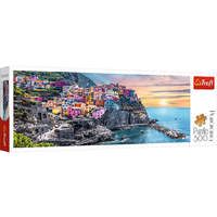 Trefl Vernazza napnyugtakor, Olaszország Panoráma puzzle 500 db-os – Trefl