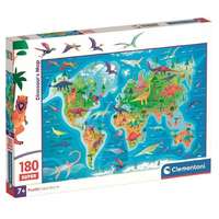 Clementoni Dinoszauruszok térképe 180 db-os Super puzzle – Clementoni