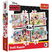 Trefl Minnie Egér és barátai 12,15,20,24 db-os 4 az 1-ben puzzle – Trefl