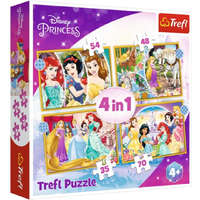 Trefl Disney Hercegnők: Boldog nap 4 az 1-ben 70–54–48–35 db-os puzzle – Trefl